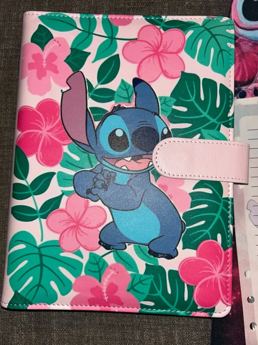Disney Lilo & Stitch Pink Floral A5 Binder and Tote Set